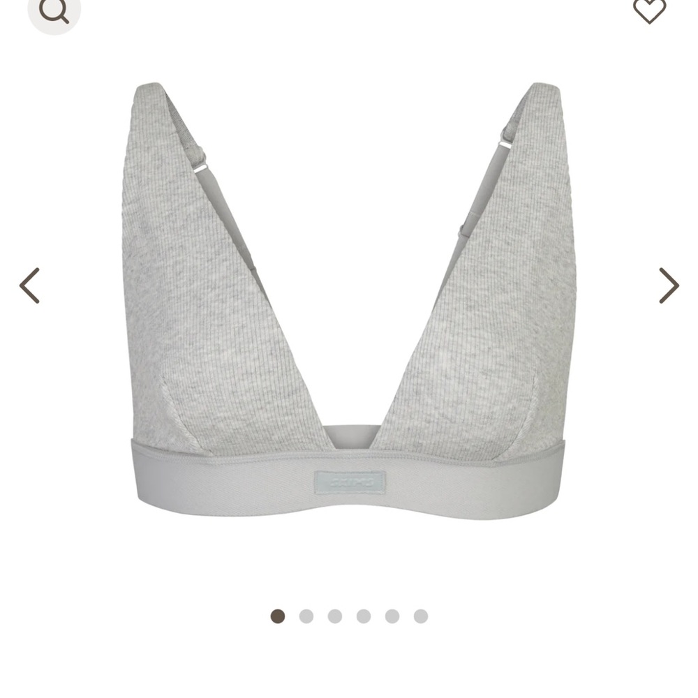SKIMS PLUNGE BRALETTE LIGHT HEATHER GREY BNWT ~ size 2xl